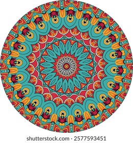 Artistic Mandala Design with Vibrant Patterns