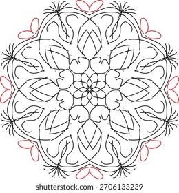 Mandala artístico con ricos patrones