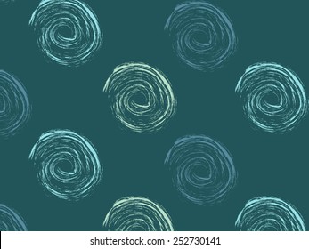 Artistic Marine Colored Spirals Pattern