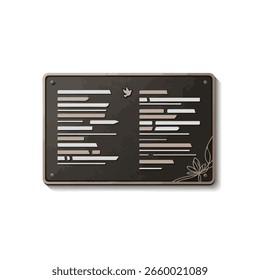 an artistic menu board design representing a culinary concept layout perfect for restaurant graphics visual communication brand identity food presentation creating a unique dining