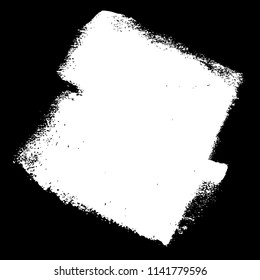 Artistic messy banner overlay dirty background. Paint roller distress texture. Grunge design element. EPS10 vector.
