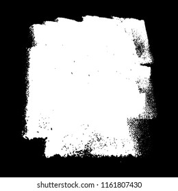 Artistic messy frame dirty background. Paint roller distress overlay texture. Paint roller distress overlay texture. Grunge design element. EPS10 vector.