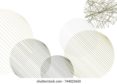 Artistic messy random line circles background pattern abstract. Vector illustration graphic.