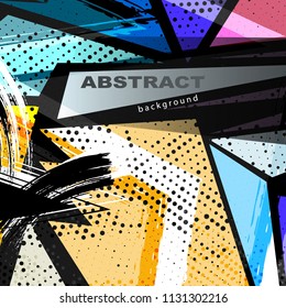 Artistic minimal universal card templates with abstract hand drawn doodles. Design for poster, card, invitation. Roughly drawn bright trendy textures. Vector isolated