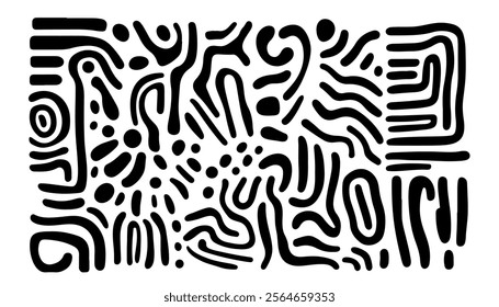 Artistic Minimalistic Line Art Pattern Illustration