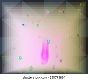 artistic miracle in layout, conclusion at speculative 9 Number vector background