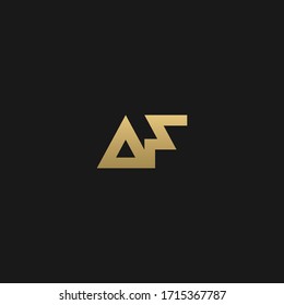 Artistic modern aggressive AF initial based letter icon logo