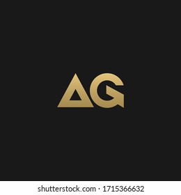 Artistic modern aggressive AG initial based letter icon logo