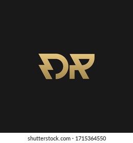 Artistic modern aggressive DR initial based letter icon logo
