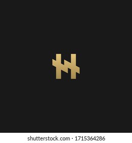 Artistic modern aggressive H initial based letter icon logo