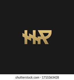 Icono de letra artística moderna agresiva basada en HR inicial