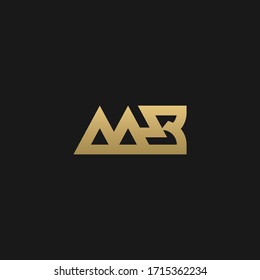 Artistic modern aggressive MB initial based letter icon logo