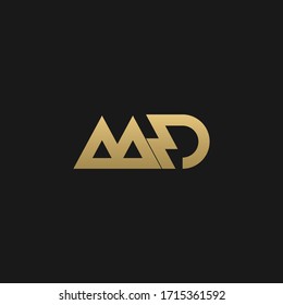 Artistic modern aggressive MD initial based letter icon logo