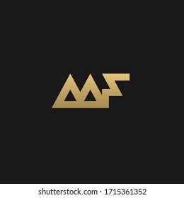 Artistic modern aggressive MF initial based letter icon logo
