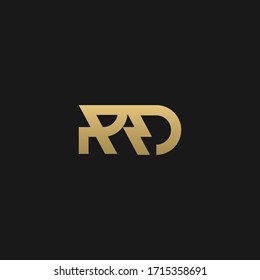 Artistic modern aggressive RD initial based letter icon logo
