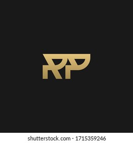 Artistic modern aggressive RP initial based letter icon logo