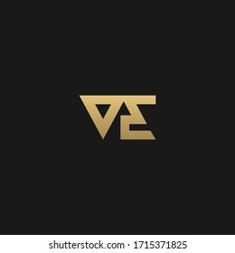 Artistic modern aggressive VE initial based letter icon logo