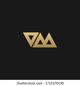 Artistic modern aggressive VM initial based letter icon logo