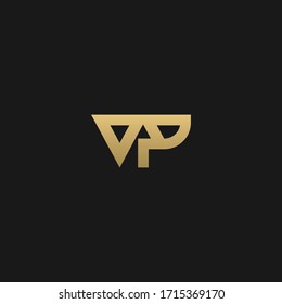 Artistic modern aggressive VP initial based letter icon logo