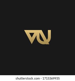 Artistic modern aggressive VU initial based letter icon logo