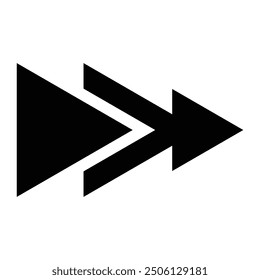 Artistic modern black arrow vector design isolated on a white square background