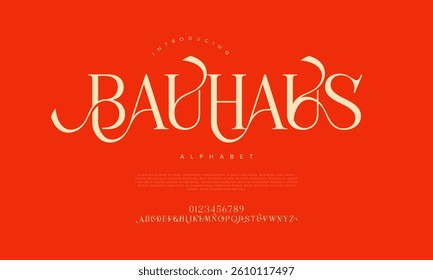 Artistic Modern Serif Font Vector Inspired by Bauhaus and Classic Typography