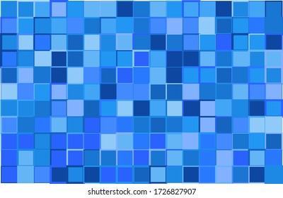 Artistic modern vector background from blue color shades random mosaic pattern with variable width of borders, useful for art, backgrounds, wallpapers and wrapping papers, etc