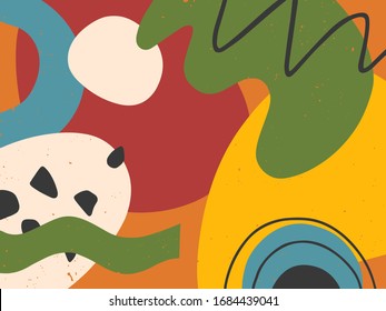 Artistic modern vector illustration with hand drawn organic shapes,textures and natural forms.Trendy contemporary design perfect for prints,flyers,banners,invitations,branding design,covers and more