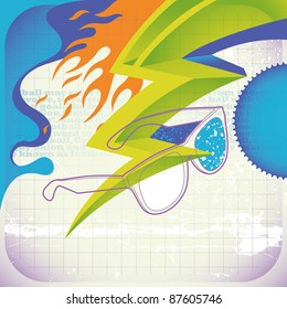 Afiche artístico místico. Ilustración vectorial.