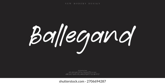 Eine künstlerische Monoline Signature-Schrift mit ausdrucksstarker Bewegung und fließenden Strichen. Perfekt für Poster, Modelabels, abstrakte Markendarstellung und kreative Designarbeiten.