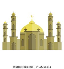 Icono de arquitectura de mezquita artística Concepto de Ramadán y vectores de Eid Ilustración islámica