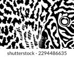 Artistic Motifs Pattern Inspired by Symphysodon or Discus Fish Skin, for decoration, ornate, background, website, wallpaper, fashion, interior, cover, animal print, or graphic design element