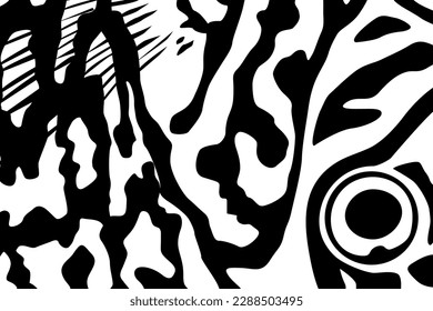 Artistic Motifs Pattern Inspired by Symphysodon or Discus Fish Skin, for decoration, ornate, background, website, wallpaper, fashion, interior, cover, animal print, or graphic design element