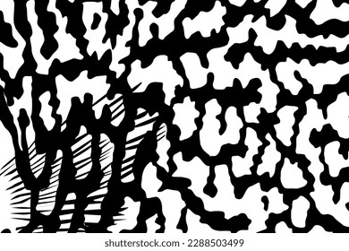 Von Symphysodon oder Discus Fish Skin inspiriertes Muster für künstlerische Motive, für Dekoration, Ornat, Hintergrund, Website, Bildschirmhintergrund, Mode, Interieur, Cover, Tierabdruck oder Grafikdesign