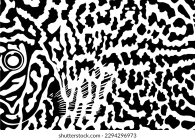 Artistic Motifs Pattern Inspired by Symphysodon or Discus Fish Skin, for decoration, ornate, background, website, wallpaper, fashion, interior, cover, animal print, or graphic design element