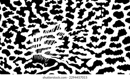 Artistic Motifs Pattern Inspired by Symphysodon or Discus Fish Skin, for decoration, ornate, background, website, wallpaper, fashion, interior, cover, animal print, or graphic design element