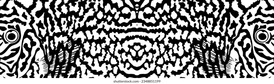 Artistic Motifs Pattern Inspired by Symphysodon or Discus Fish Skin, for decoration, ornate, background, website, wallpaper, fashion, interior, cover, animal print, or graphic design element