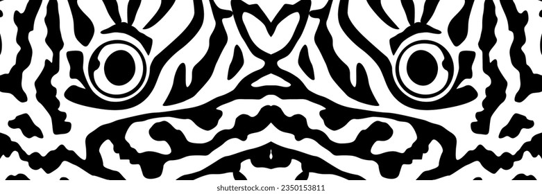 Artistic Motifs Pattern Inspired by Symphysodon or Discus Fish Skin, for decoration, ornate, background, website, wallpaper, fashion, interior, cover, animal print, or graphic design element