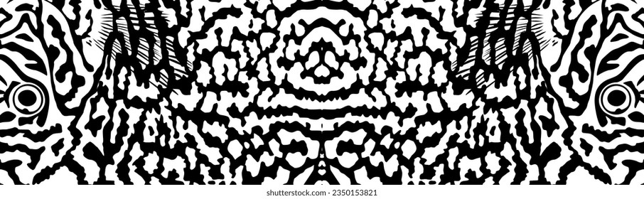 Artistic Motifs Pattern Inspired by Symphysodon or Discus Fish Skin, for decoration, ornate, background, website, wallpaper, fashion, interior, cover, animal print, or graphic design element