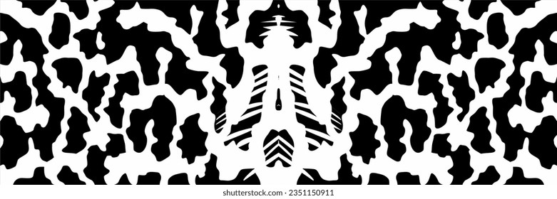 Artistic Motifs Pattern Inspired by Symphysodon or Discus Fish Skin, for decoration, ornate, background, website, wallpaper, fashion, interior, cover, animal print, or graphic design element