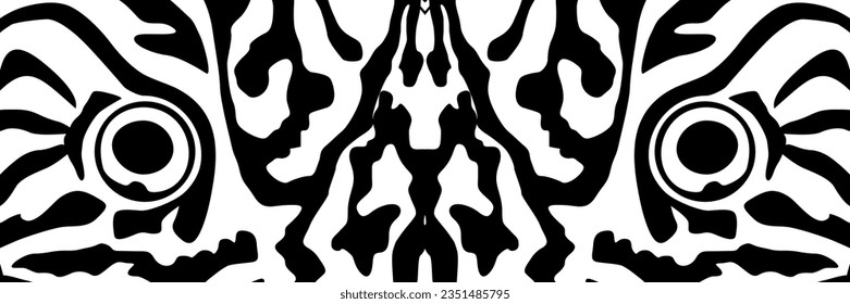 Artistic Motifs Pattern Inspired by Symphysodon or Discus Fish Skin, for decoration, ornate, background, website, wallpaper, fashion, interior, cover, animal print, or graphic design element