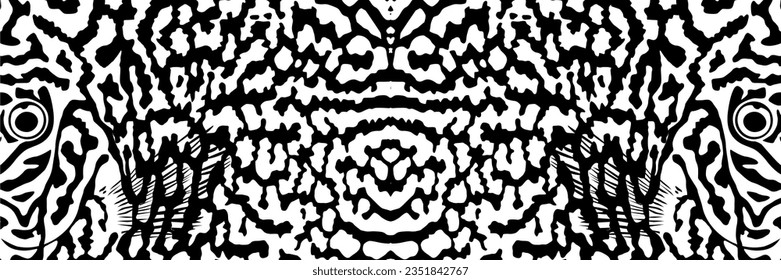 Artistic Motifs Pattern Inspired by Symphysodon or Discus Fish Skin, for decoration, ornate, background, website, wallpaper, fashion, interior, cover, animal print, or graphic design element