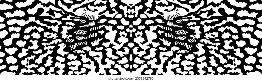 Artistic Motifs Pattern Inspired by Symphysodon or Discus Fish Skin, for decoration, ornate, background, website, wallpaper, fashion, interior, cover, animal print, or graphic design element