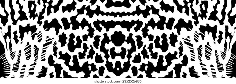 Artistic Motifs Pattern Inspired by Symphysodon or Discus Fish Skin, for decoration, ornate, background, website, wallpaper, fashion, interior, cover, animal print, or graphic design element