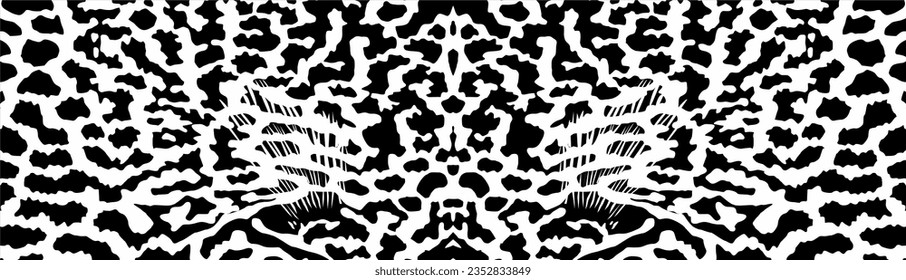 Artistic Motifs Pattern Inspired by Symphysodon or Discus Fish Skin, for decoration, ornate, background, website, wallpaper, fashion, interior, cover, animal print, or graphic design element