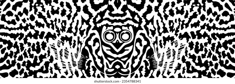 Artistic Motifs Pattern Inspired by Symphysodon or Discus Fish Skin, for decoration, ornate, background, website, wallpaper, fashion, interior, cover, animal print, or graphic design element