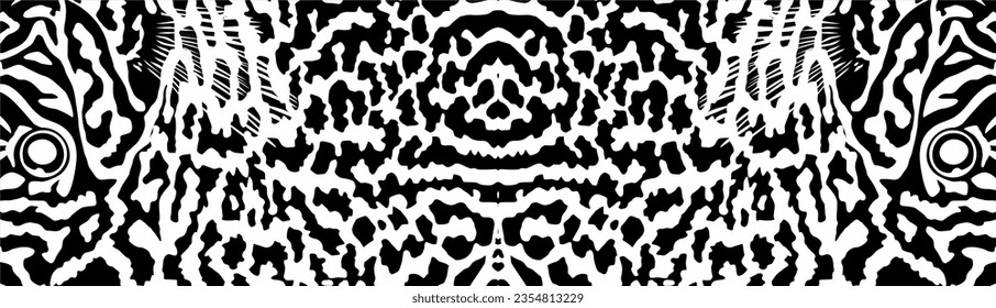 Artistic Motifs Pattern Inspired by Symphysodon or Discus Fish Skin, for decoration, ornate, background, website, wallpaper, fashion, interior, cover, animal print, or graphic design element
