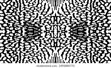 Artistic Motifs Pattern Inspired by Symphysodon or Discus Fish Skin, for decoration, ornate, background, website, wallpaper, fashion, interior, cover, animal print, or graphic design element