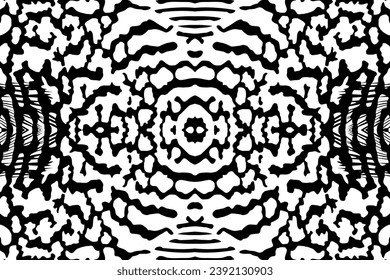 Artistic Motifs Pattern Inspired by Symphysodon or Discus Fish Skin, for decoration, ornate, background, website, wallpaper, fashion, interior, cover, animal print, or graphic design element