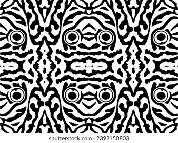 Artistic Motifs Pattern Inspired by Symphysodon or Discus Fish Skin, for decoration, ornate, background, website, wallpaper, fashion, interior, cover, animal print, or graphic design element